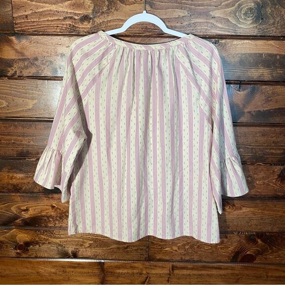 Bit & Bridle Western Cowgirl Equestrian Peasant Top W/ Bell Sleeves Women's Med. - Picture 11 of 13